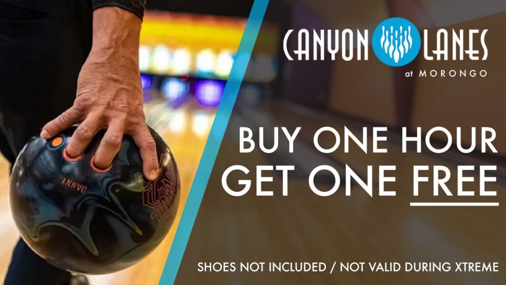 Canyon Lanes: Buy One Hour, Get One FREE! Click here to visit their website for more details (Link opens in a new window or app.)